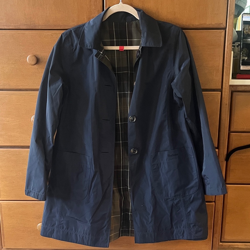 Reversible Barbour Rain Jacket Sz S